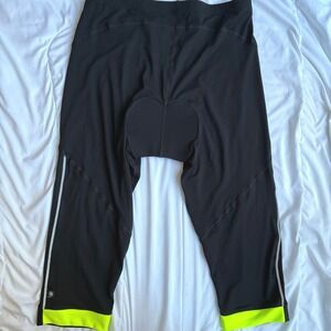 Aero Tech Designs Mens Cycling Bib Shorts 3XL Black Yellow Padded Bike Short